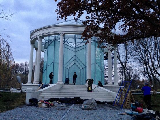 Ротонда с остеклением, диаметр 15 метров