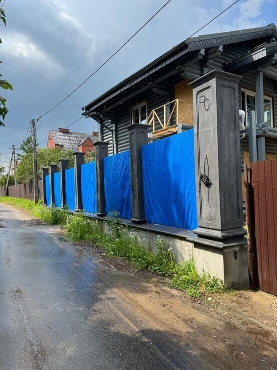 Столбы и парапет пролетов Цвет N300K черный