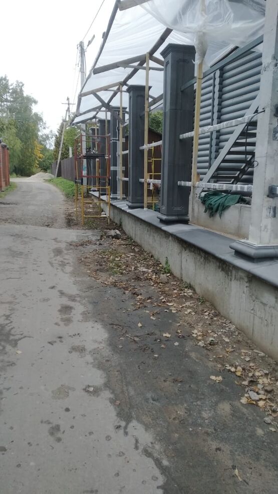 Производство и монтаж, элементы столбов, парапет пролетов. Цвет N300K